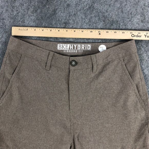 BKE Hybrid Shorts Mens 30 Tan Cargo Pockets Flat Front Mid Rise Standard Fit - Picture 9 of 12